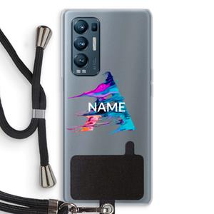 CaseCompany Abstract Spectrum: Oppo Find X3 Neo Transparant Hoesje met koord