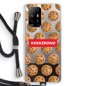 CaseCompany Koekerond: Oppo A94 5G Transparant Hoesje met koord