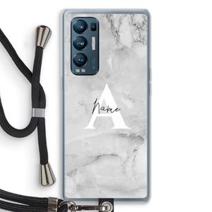 CaseCompany Ivory Marble: Oppo Find X3 Neo Transparant Hoesje met koord