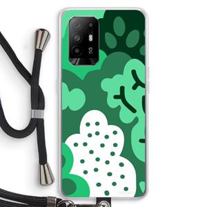 CaseCompany Bushes: Oppo A94 5G Transparant Hoesje met koord