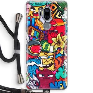 CaseCompany No Rules: LG G7 Thinq Transparant Hoesje met koord
