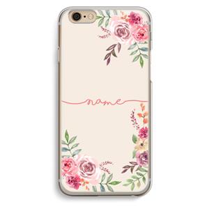 CaseCompany Rozen: iPhone 6 / 6S Transparant Hoesje