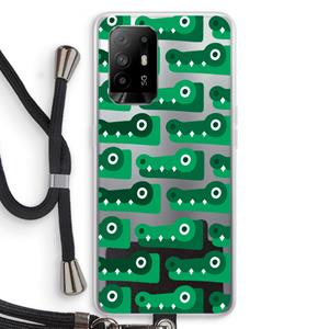 CaseCompany Crocs: Oppo A94 5G Transparant Hoesje met koord