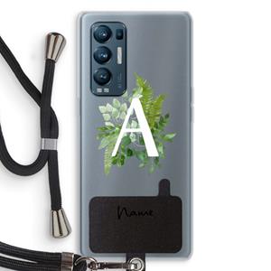 CaseCompany Green Brush: Oppo Find X3 Neo Transparant Hoesje met koord
