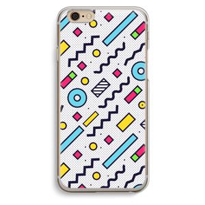 CaseCompany 8-bit N°8: iPhone 6 / 6S Transparant Hoesje