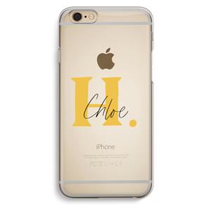 CaseCompany Amber Script: iPhone 6 / 6S Transparant Hoesje