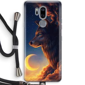 CaseCompany Night Guardian: LG G7 Thinq Transparant Hoesje met koord