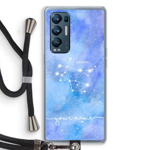 CaseCompany Sterrenbeeld - Licht: Oppo Find X3 Neo Transparant Hoesje met koord