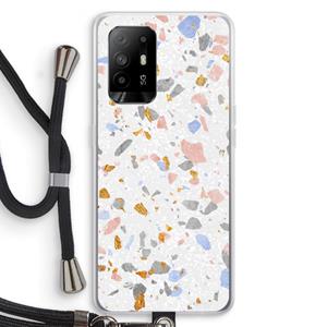 CaseCompany Terrazzo N°8: Oppo A94 5G Transparant Hoesje met koord