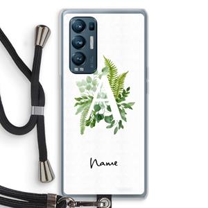 CaseCompany Green Brush: Oppo Find X3 Neo Transparant Hoesje met koord