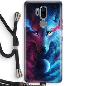 CaseCompany Where Light And Dark Meet: LG G7 Thinq Transparant Hoesje met koord