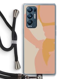 CaseCompany Bikini body: Oppo Find X3 Neo Transparant Hoesje met koord