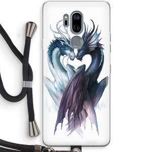 CaseCompany Yin Yang Dragons: LG G7 Thinq Transparant Hoesje met koord