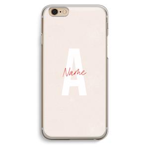 CaseCompany Strawberry Milkshake: iPhone 6 / 6S Transparant Hoesje