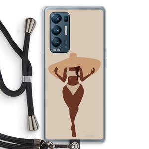 CaseCompany Let's get salty: Oppo Find X3 Neo Transparant Hoesje met koord