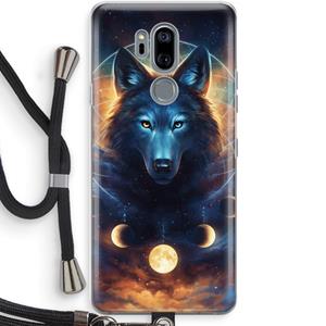 CaseCompany Wolf Dreamcatcher: LG G7 Thinq Transparant Hoesje met koord