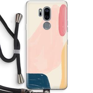 CaseCompany Saturday Flow: LG G7 Thinq Transparant Hoesje met koord