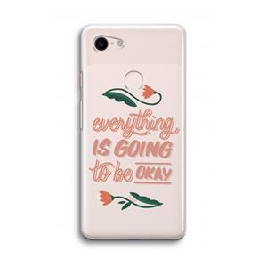 CaseCompany Optimistic flower girl: Google Pixel 3 Transparant Hoesje