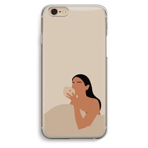 CaseCompany Fresh coffee: iPhone 6 / 6S Transparant Hoesje