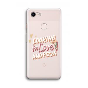 CaseCompany Pizza is the answer: Google Pixel 3 Transparant Hoesje