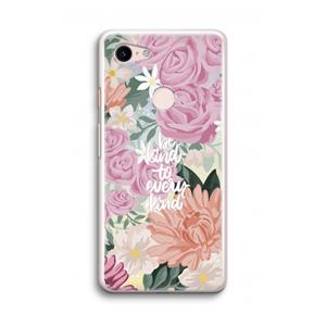 CaseCompany Kindness matters: Google Pixel 3 Transparant Hoesje