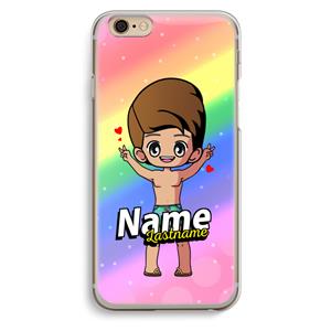 CaseCompany Chibi Maker man: iPhone 6 / 6S Transparant Hoesje