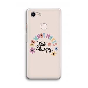 CaseCompany Happy days: Google Pixel 3 Transparant Hoesje