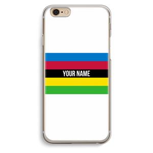 CaseCompany WK Wielrennen: iPhone 6 / 6S Transparant Hoesje