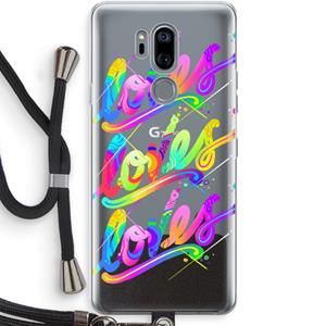 CaseCompany Loves: LG G7 Thinq Transparant Hoesje met koord