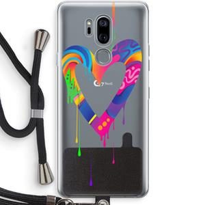 CaseCompany Melts My Heart: LG G7 Thinq Transparant Hoesje met koord