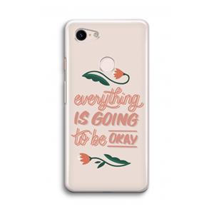 CaseCompany Optimistic flower girl: Google Pixel 3 Transparant Hoesje
