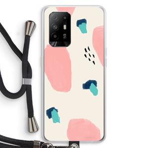 CaseCompany Monday Surprise: Oppo A94 5G Transparant Hoesje met koord