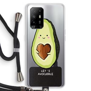 CaseCompany Avocuddle: Oppo A94 5G Transparant Hoesje met koord