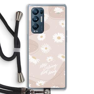 CaseCompany Daydreaming becomes reality: Oppo Find X3 Neo Transparant Hoesje met koord