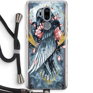 CaseCompany Golden Raven: LG G7 Thinq Transparant Hoesje met koord