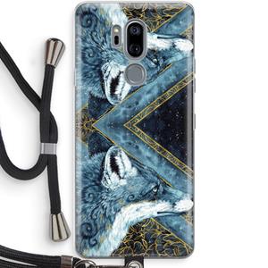 CaseCompany Golden Fox: LG G7 Thinq Transparant Hoesje met koord