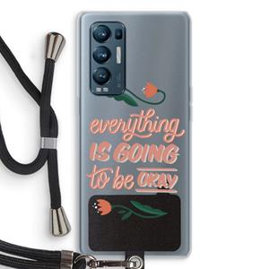 CaseCompany Optimistic flower girl: Oppo Find X3 Neo Transparant Hoesje met koord