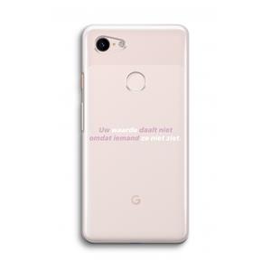 CaseCompany uw waarde daalt niet: Google Pixel 3 Transparant Hoesje
