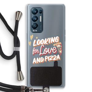 CaseCompany Pizza is the answer: Oppo Find X3 Neo Transparant Hoesje met koord