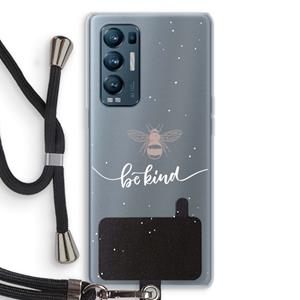 CaseCompany Be(e) kind: Oppo Find X3 Neo Transparant Hoesje met koord