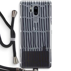 CaseCompany Moroccan stripes: LG G7 Thinq Transparant Hoesje met koord