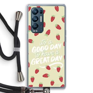 CaseCompany Don't forget to have a great day: Oppo Find X3 Neo Transparant Hoesje met koord