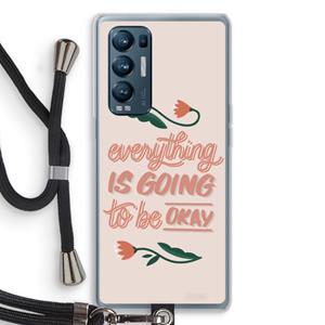 CaseCompany Optimistic flower girl: Oppo Find X3 Neo Transparant Hoesje met koord