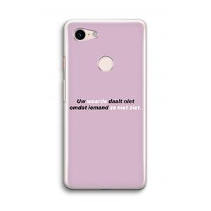 CaseCompany uw waarde daalt niet: Google Pixel 3 Transparant Hoesje
