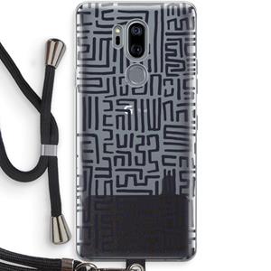CaseCompany Moroccan Print: LG G7 Thinq Transparant Hoesje met koord