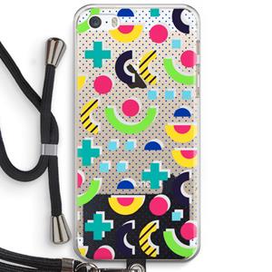 CaseCompany 8-bit N°1: iPhone 5 / 5S / SE Transparant Hoesje met koord