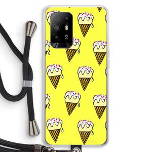 CaseCompany Isjes: Oppo A94 5G Transparant Hoesje met koord