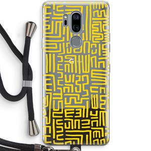 CaseCompany Majorelle Blue Print: LG G7 Thinq Transparant Hoesje met koord