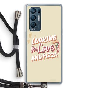 CaseCompany Pizza is the answer: Oppo Find X3 Neo Transparant Hoesje met koord