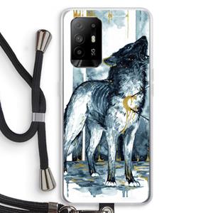 CaseCompany Bleeding Soul: Oppo A94 5G Transparant Hoesje met koord